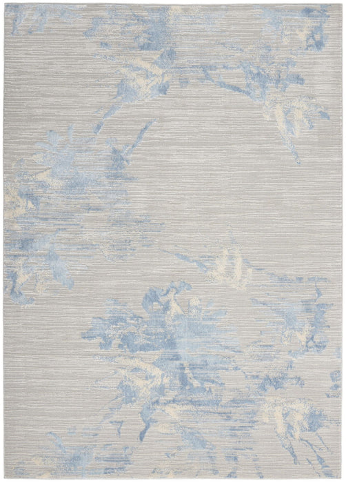 5' X 7' Floral Area Rug (573000) - Gray