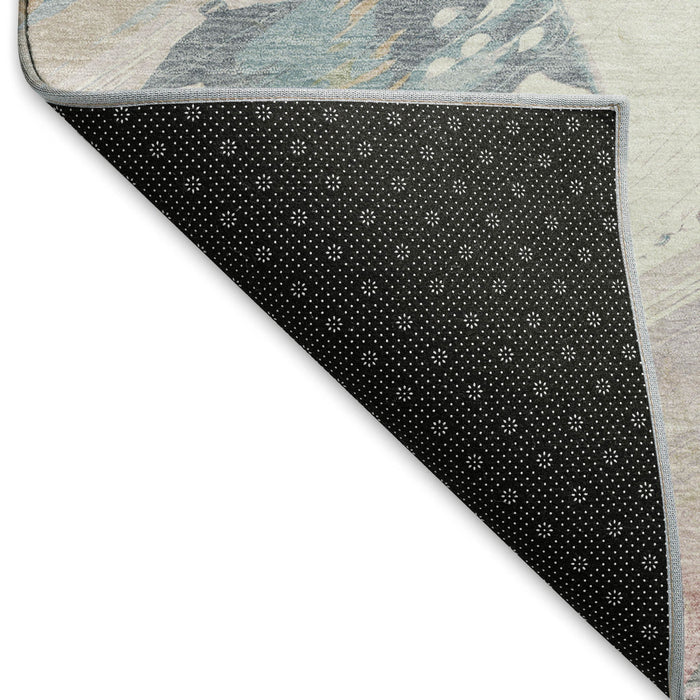 10' X 14' Abstract Washable Area Rug With UV Protection (694140) - Pink / Ivory / Beige