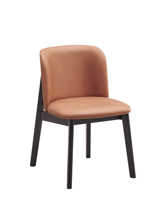 Upholstered Fabric Wing Back Dining Side Chairs (Set of 2) - Camel