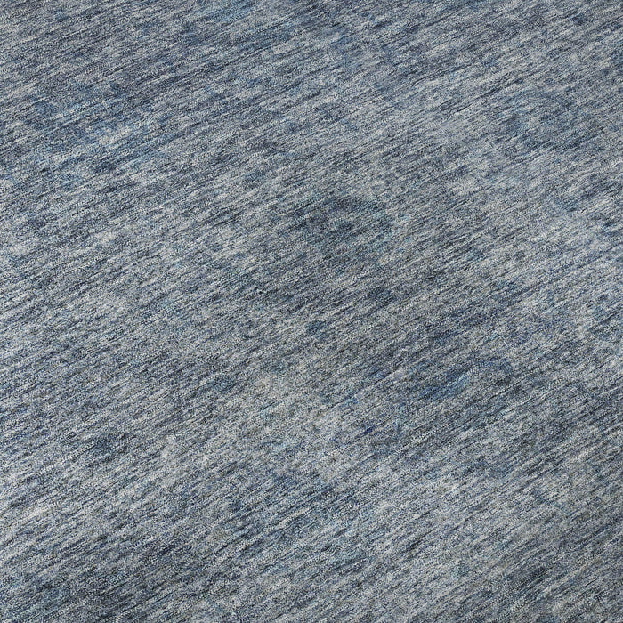10' X 14' Abstract Washable Area Rug With UV Protection (688093) - Blue / Silver