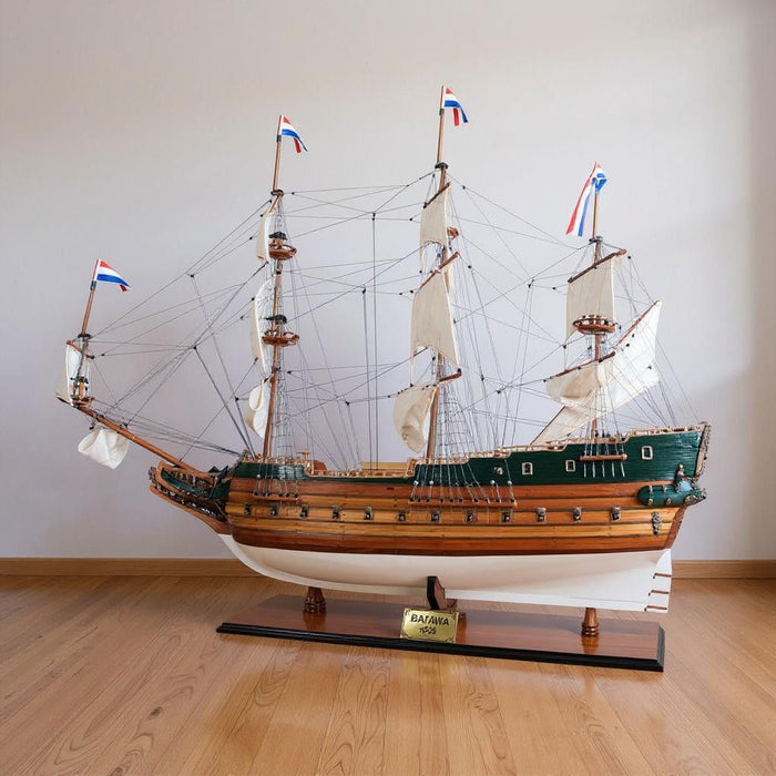 Hand Painted Model Boat (624657) - Light Brown / Beige