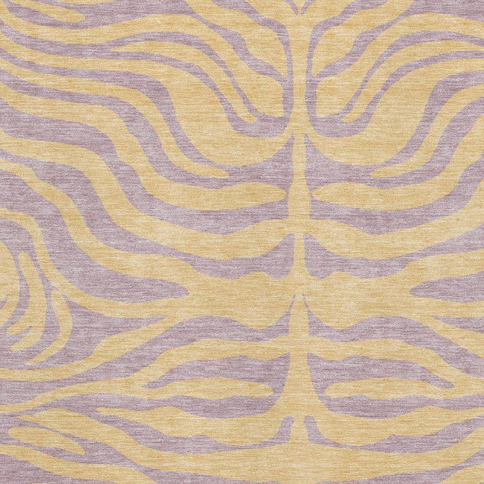 10' X 14' Animal Print Washable Area Rug With UV Protection (681845) - Peach / Lavender