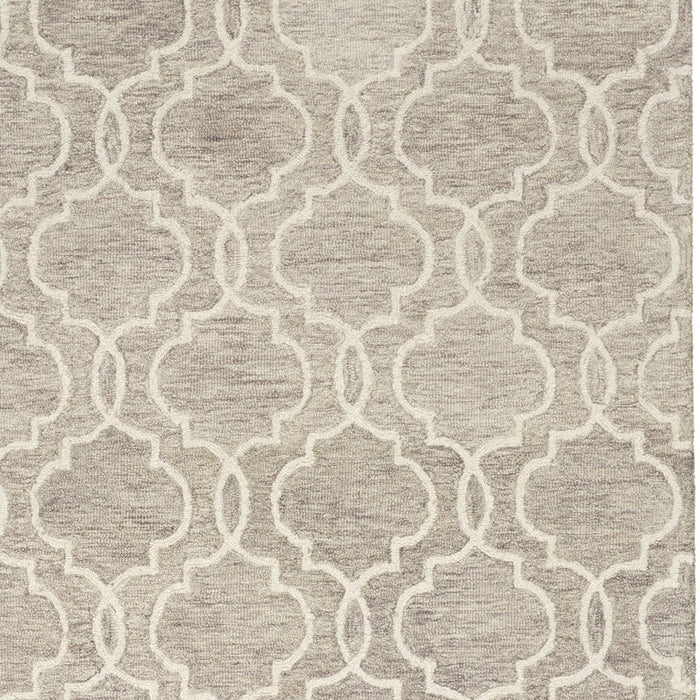 10' X 14' Wool Floral Hand Tufted Area Rug - Brown / Ivory
