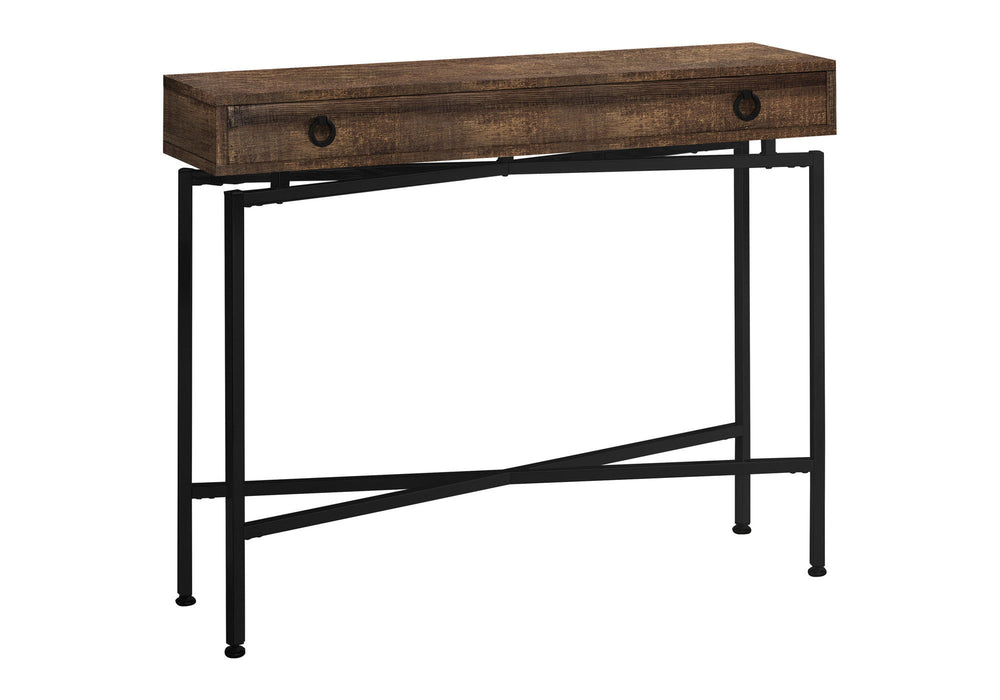 Cross Leg Console Table - Brown And Black