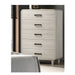 Giga antique white 5-drawer tall chest storage furniture with ample drawer space and classic accent chest design