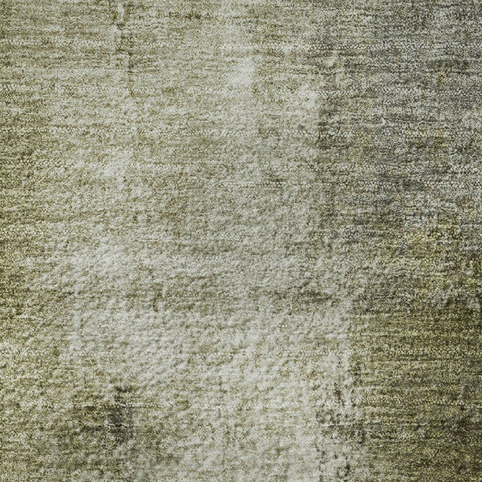 10' X 14' Abstract Washable Area Rug With UV Protection (710004) - Olive Green / Charcoal / Ivory