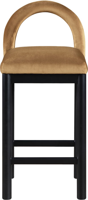 Conrad - Velvet Counter Stool With Black Legs