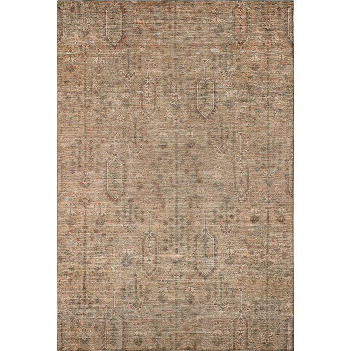 10' X 14' Southwestern Washable Area Rug With UV Protection - Terra Cotta And Copper