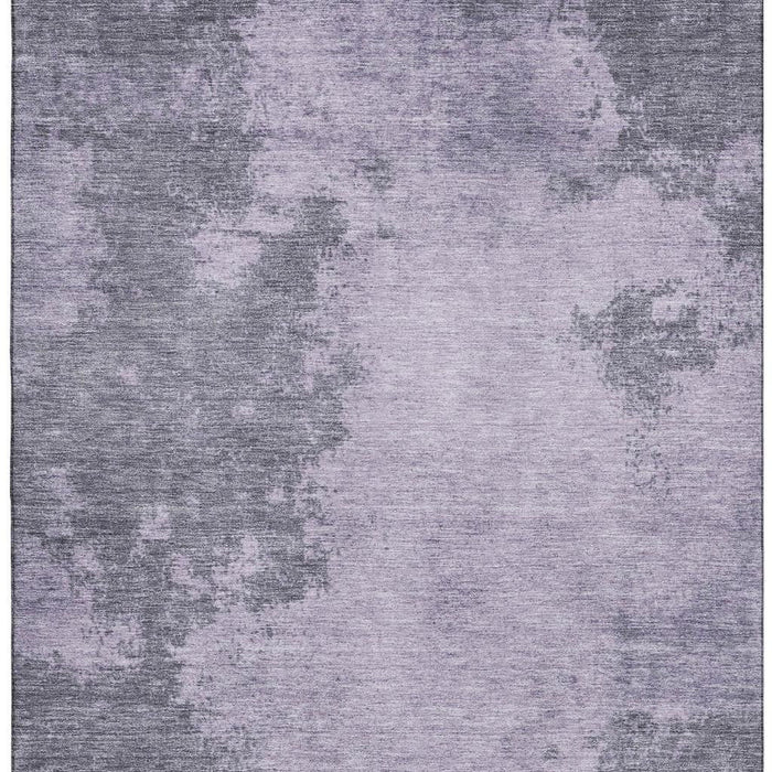 10' X 14' Abstract Washable Area Rug With UV Protection (707581) - Purple / Gray