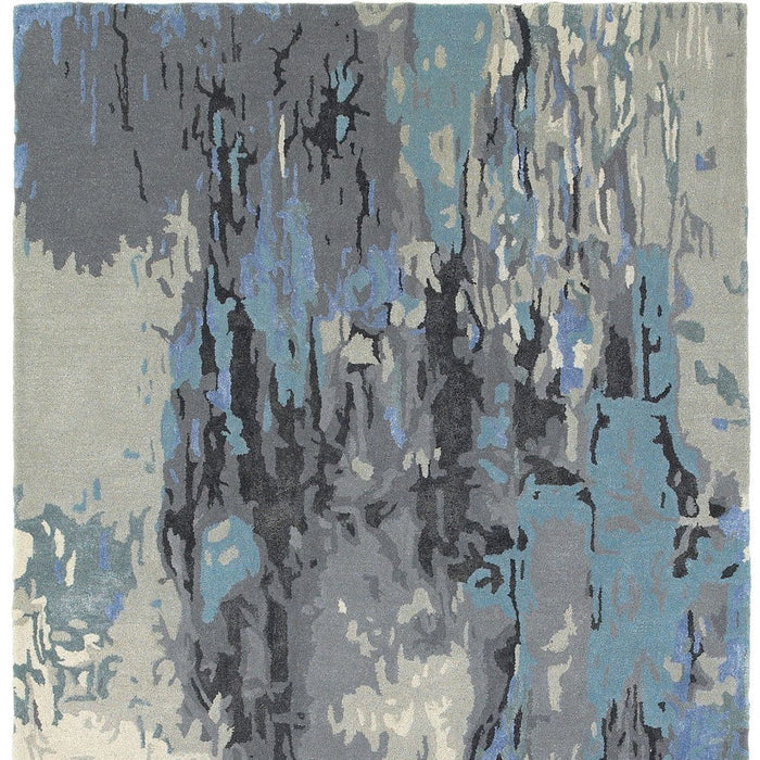10' X 8' Abstract Hand Tufted Area Rug - Blue And Gray