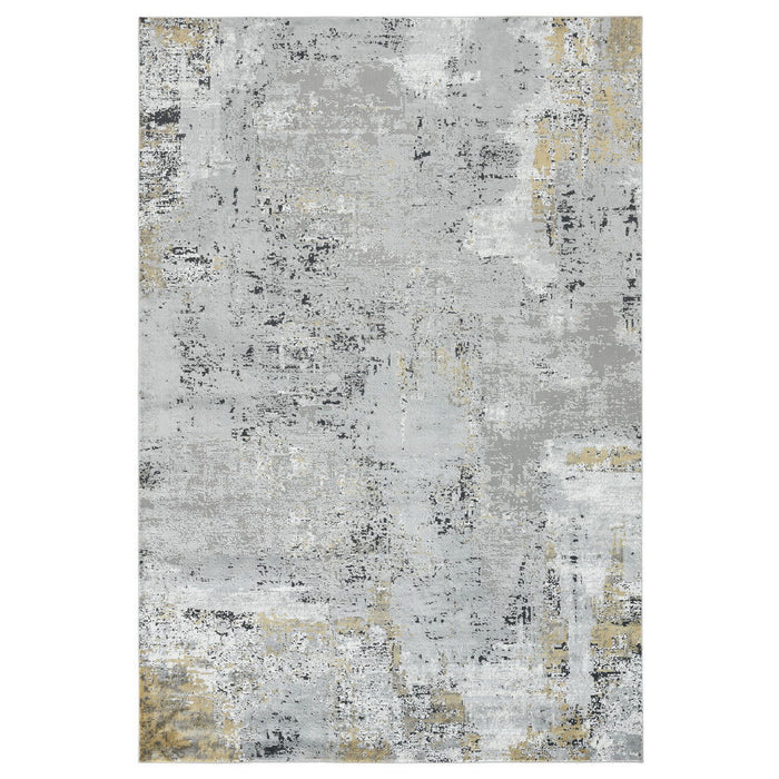 10' X 14' Abstract Viscose Area Rug - Gray