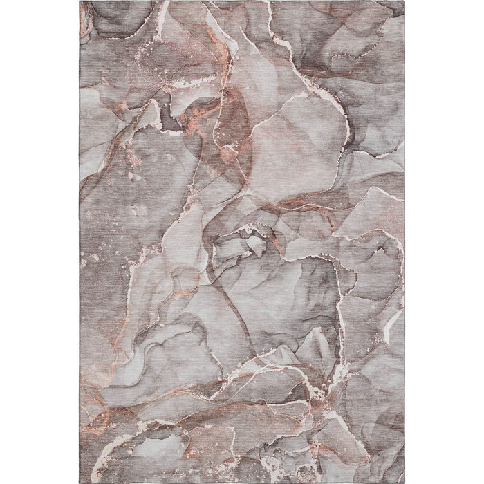 10' X 14' Abstract Washable Area Rug With UV Protection (647266) - Gray / Ivory