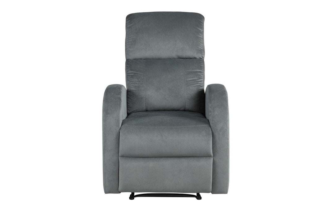 Velvet Power Club Recliner - Gray