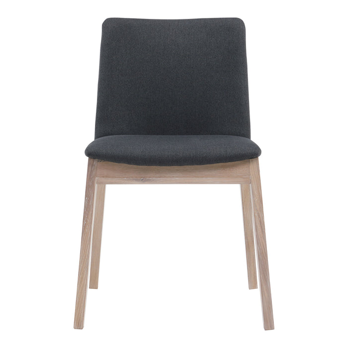 Fabric Dining Side Chairs (Set of 2) - Gray / Natural