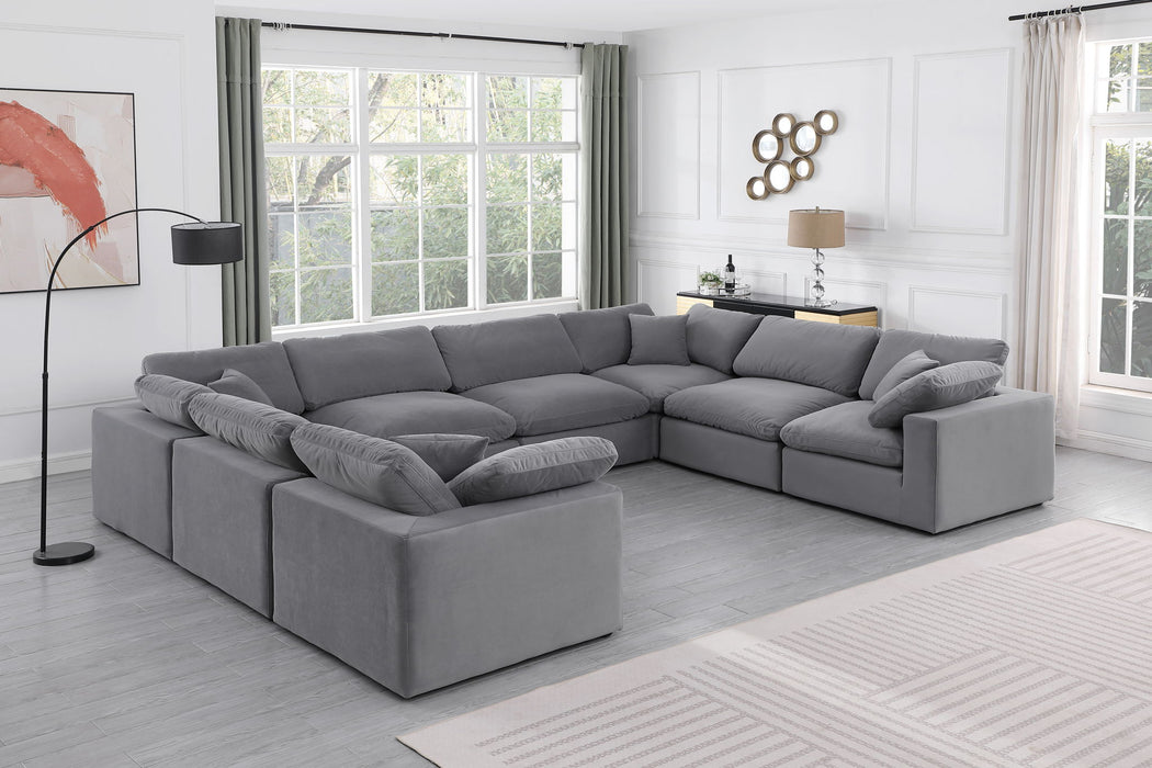Comfy - 8 Piece Velvet Modular Sectional