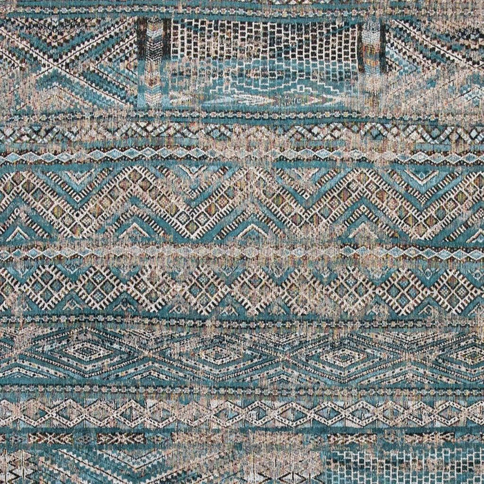 8' X 11' Oriental Kilim Washable Area Rug (548595) - Blue / Gray