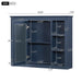 Giga wall-mounted medicine cabinet with mirror, featuring 6 open shelves and adjustable interior storage for bathroom organization.