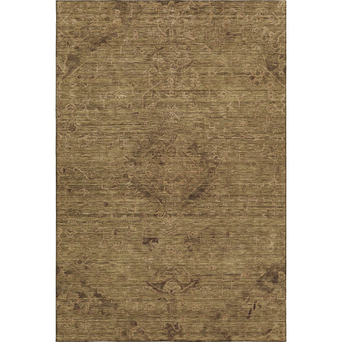 10' X 14' Medallion Washable Area Rug With UV Protection (684606) - Brown / Coffee
