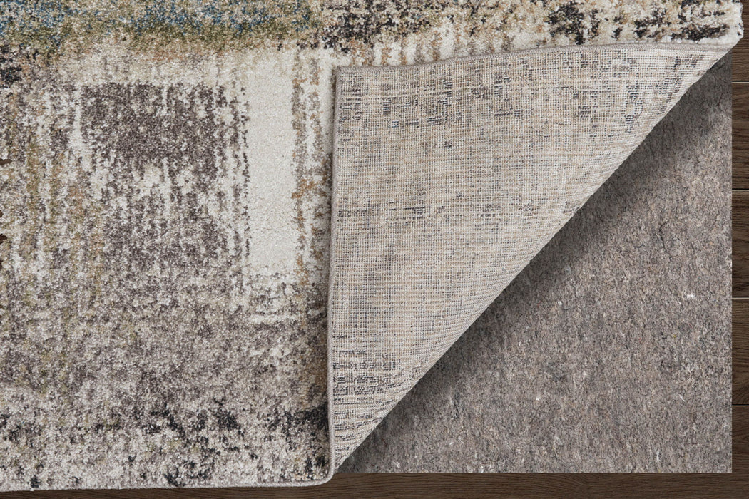10' X 13' Industrial Abstract Distressed Area Rug - Gray