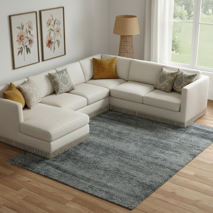 10' X 13' Abstract Area Rug (722182) - Blue / Ivory