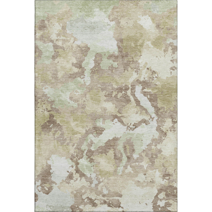 10' X 14' Abstract Washable Area Rug With UV Protection (693372) - Taupe / Ivory / Beige