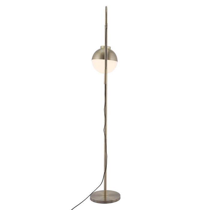 Crossed Floor Lamp - White And Brushed Bronze
