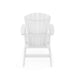 Giga Adirondack arm chair made of sturdy HDPE poly lumber for poolside, patio, and garden relaxation.