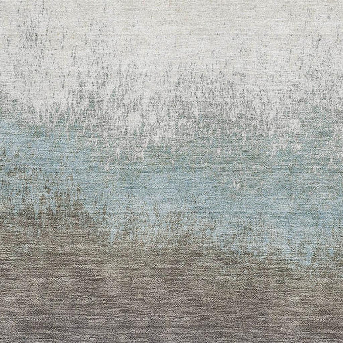 10' X 14' Ombre Washable Area Rug With UV Protection (710915) - Brown / Gray / Silver