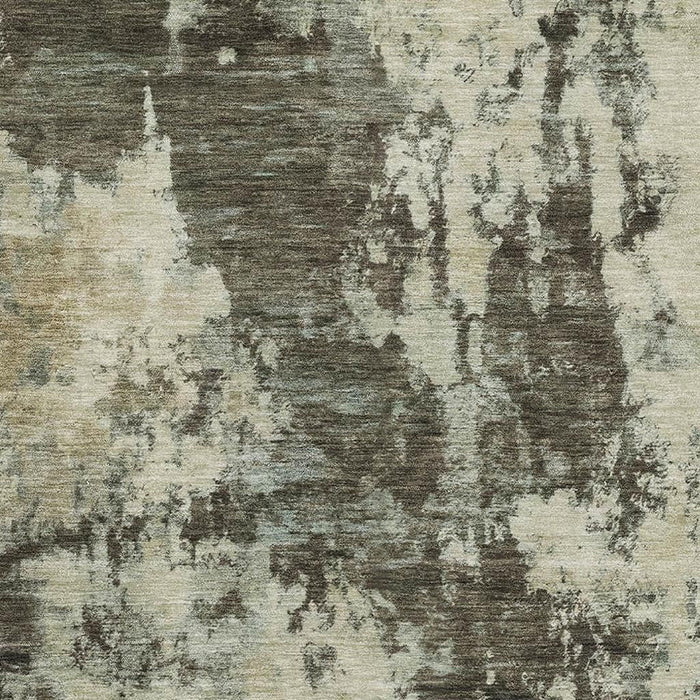 10' X 14' Abstract Washable Area Rug With UV Protection (716936) - Brown / Beige