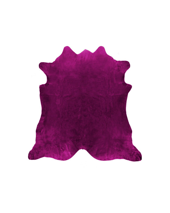 6' x 7' Hand Knotted Area Rug - Purple Cowhide