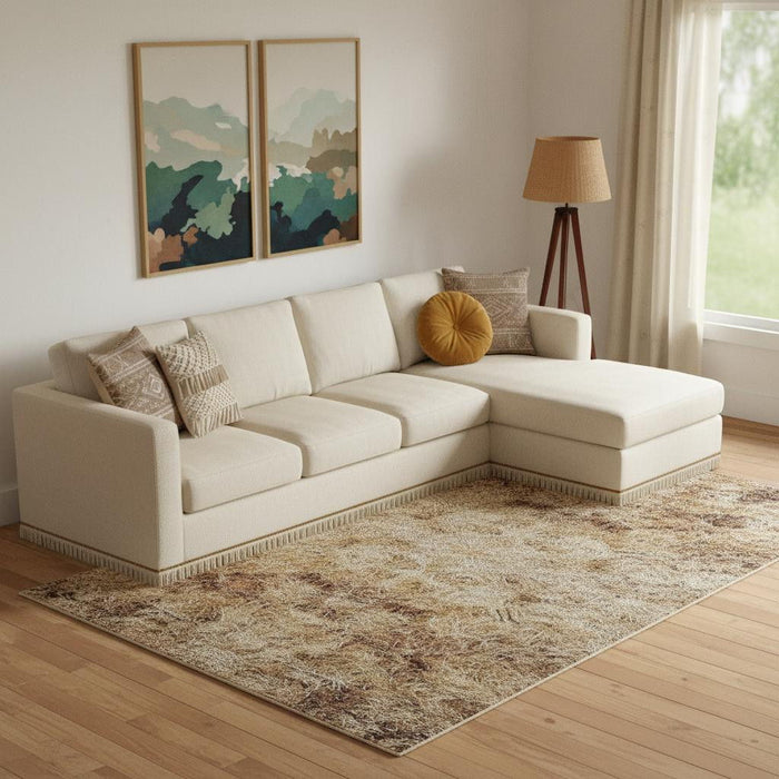 12' X 15' Wool Oriental Hand Tufted Area Rug (722375) - Brown / White