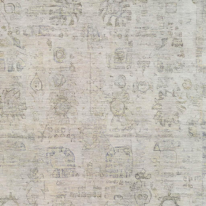 10' X 14' Oriental Washable Area Rug With UV Protection (700775) - Linen / Beige