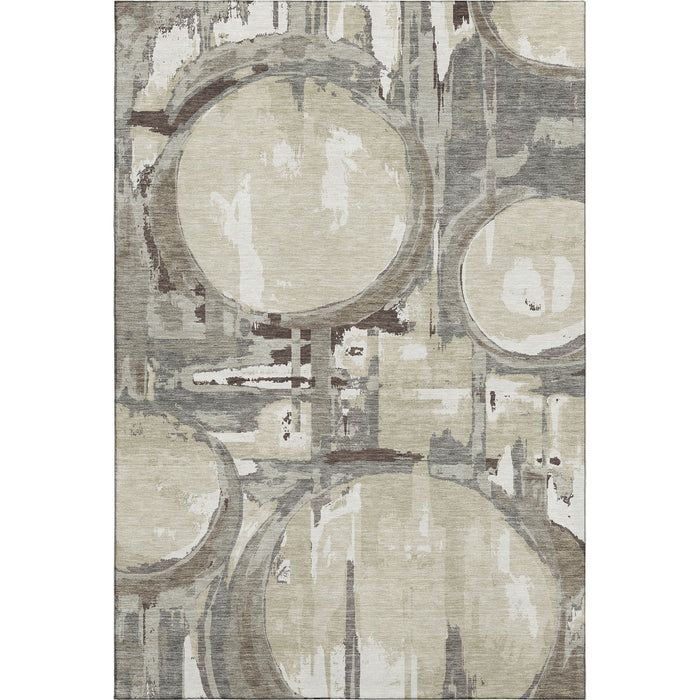 10' X 14' Geometric Washable Area Rug With UV Protection (667873) - Tan / Beige / Gray