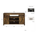 Giga Farmington oak TV stand for TVs up to 60 inches, featuring a modern wooden design with storage compartments.