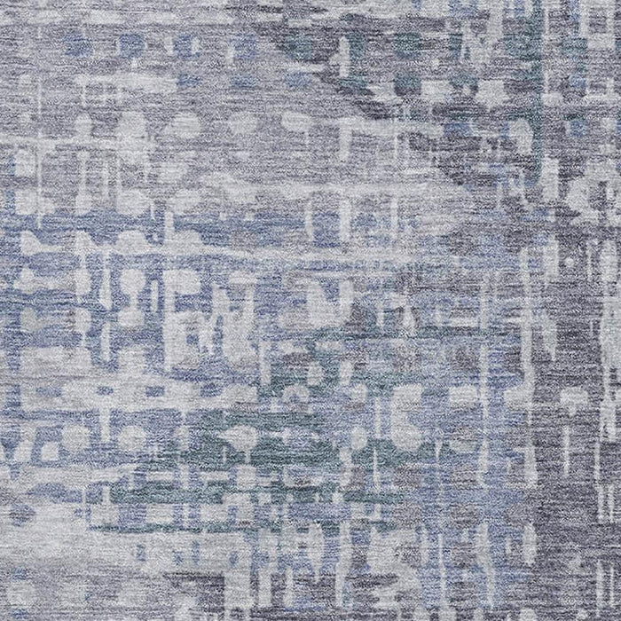 10' X 14' Geometric Washable Area Rug With UV Protection (715003) - Blue / Purple