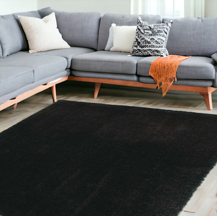8' x 10' Polyester Area Rug - Espresso