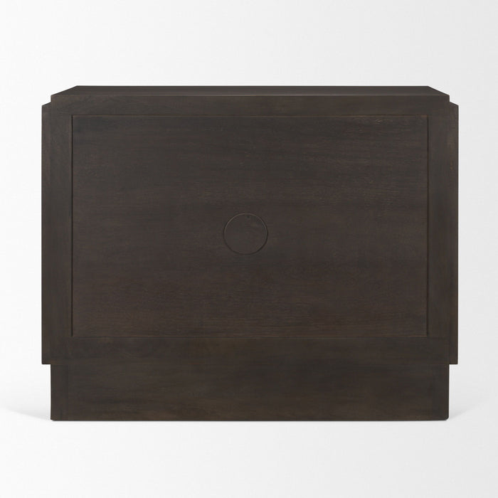 Accent Cabinet With Two Doors - Dark Brown / Brown