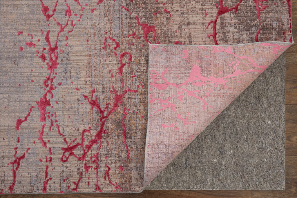 12' X 15' Abstract Area Rug - Pink