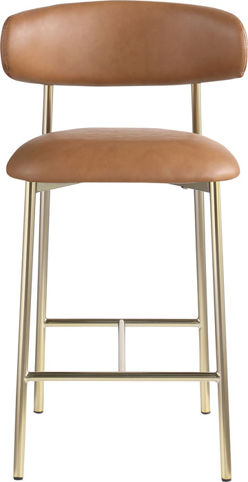 Lupita - Counter Stool With Brushed Gold Frame (Set of 2)