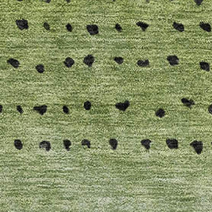 10' X 14' Abstract Washable Area Rug With UV Protection (710813) - Fern Green / Charcoal / Silver