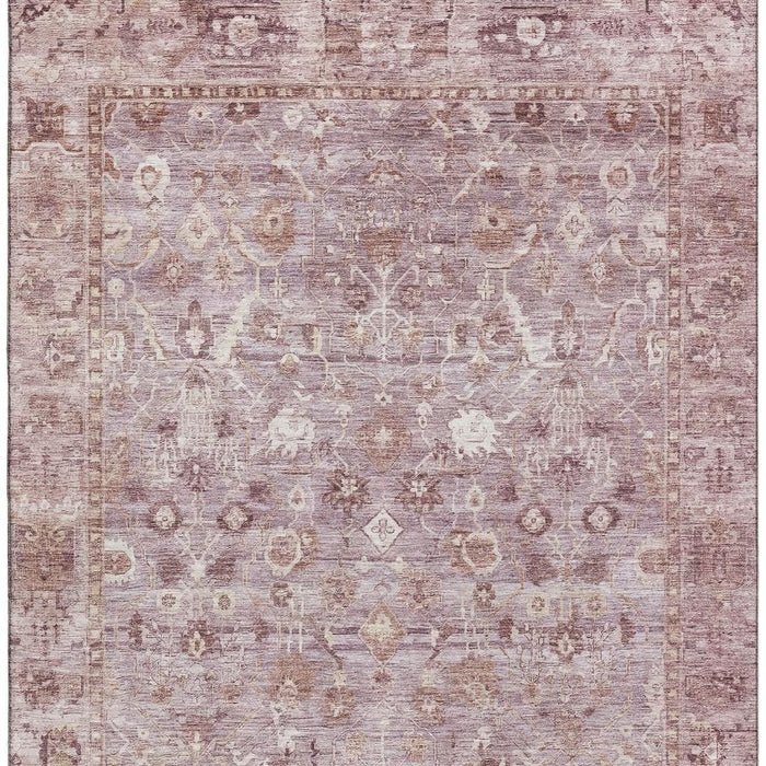 10' X 14' Oriental Washable Area Rug With UV Protection (700889) - Blush / Ivory