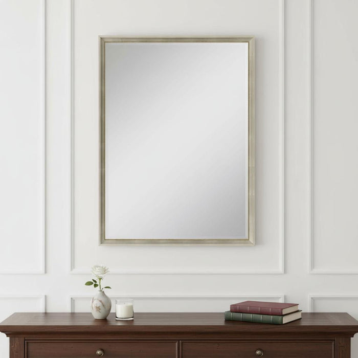 38'' Wood Accent Mirror - Silver