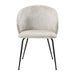 Set of two Giga beige velvet upholstery side chairs with metal legs, modern home furniture for dining or living areas.