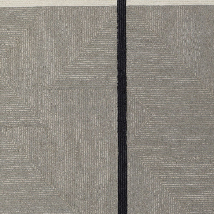 12' x 15' Wool Abstract Geometric Hand Tufted Area Rug - Black And Gray