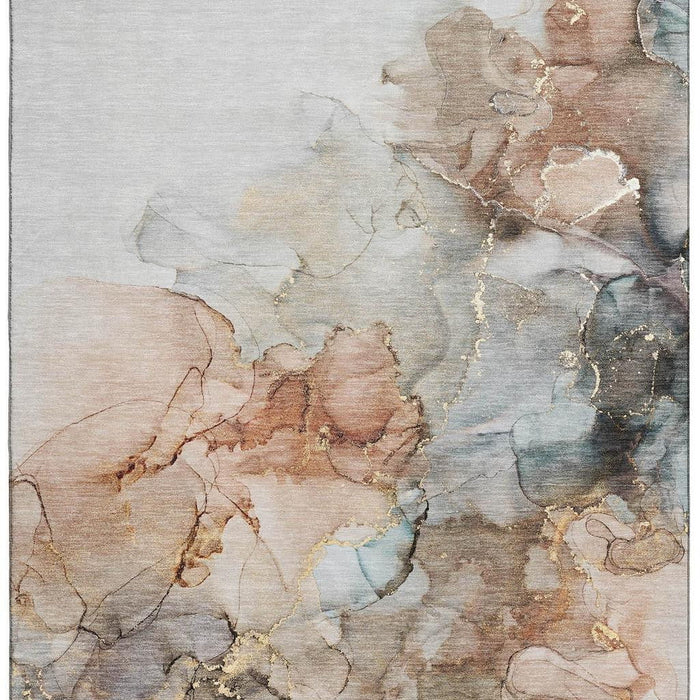 10' X 14' Abstract Washable Area Rug With UV Protection (647290) - Beige / Gray / Ivory
