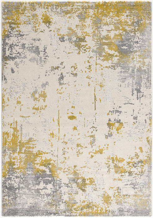 2' X 5' Abstract Area Rug (635332) - Gold / Gray