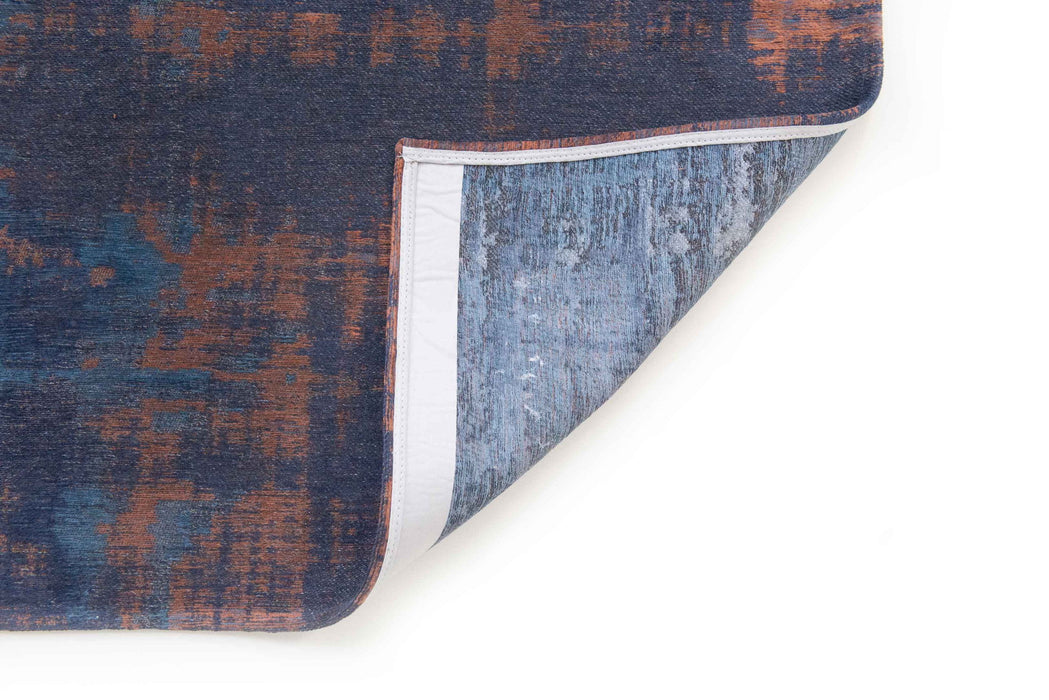 5' x 7' Abstract Non Skid Area Rug - Blue And Brown