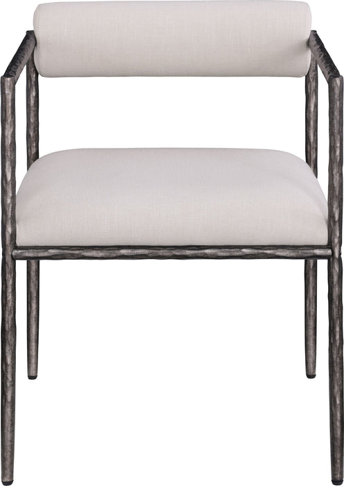 Axis - Linen Textured Beige Fabric Upholstered Dining Chair (Set of 2)