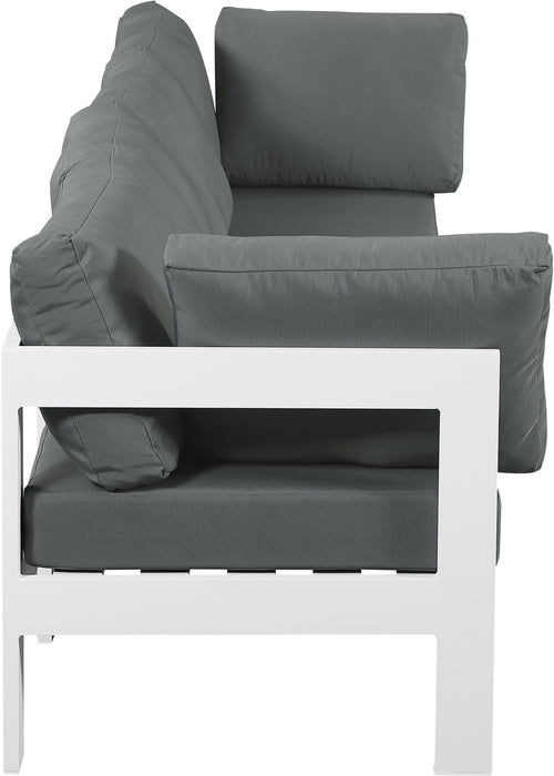 Nizuc - Outdoor Patio Modular Sofa - Grey - Metal - Modern & Contemporary