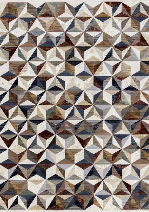 8' X 10' Geometric Area Rug (660318) - Cream / Gray / Brown